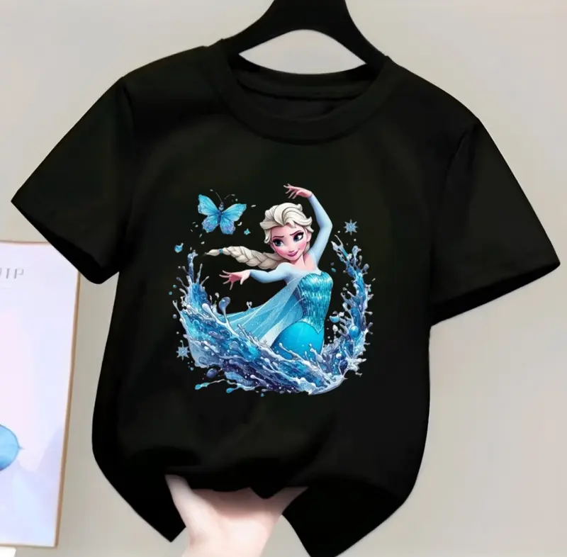 Kaos Anak Satuan Perempuan Ideal Usia 2-10 Tahun Cewek Pakaian Anak-Anak Frozen 5