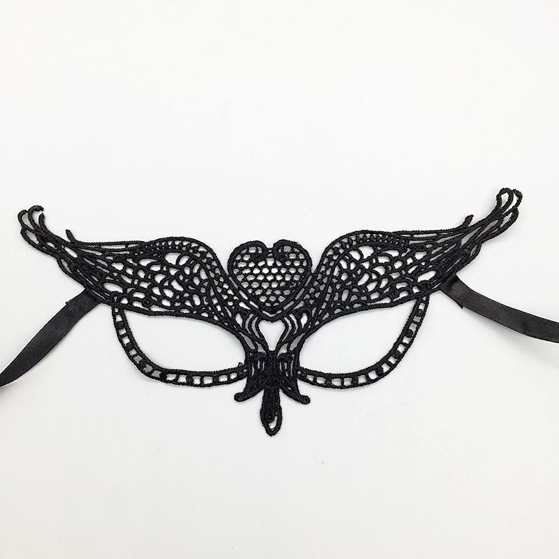 Product Introduction of 1 pc Black lace mask suitable for costume parties, dances, Halloween, Christmas, Venice parties 8