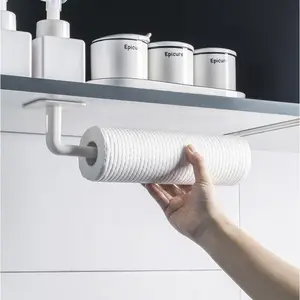 No Punch Bath Towel Holder Bathroom Paper Towel Rack Towel