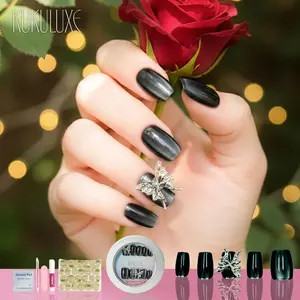 KUKULUXE 3D Nail Art – Press On Nails Premium 4 Varian ( Royal Blush, Meow Star Galaxy, Midnight Ballerina Butterfly, Sweet & Bold Charm )