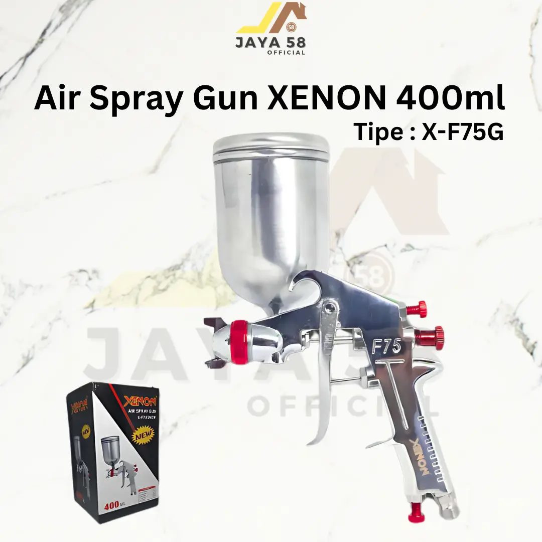 Spray Gun 400ml XENON F 75G Nozzle 1.5mm / Alat Semprot Cat Tabung Atas Air Spray Gun