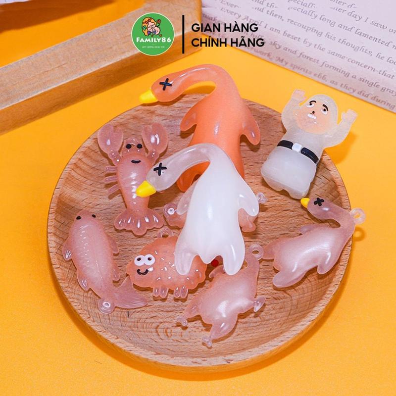  Vịt Đổi Màu Móc Khoá Con Gà Quay Đổi Màu UV Đồ Chơi Vô Tri Trang Trí 