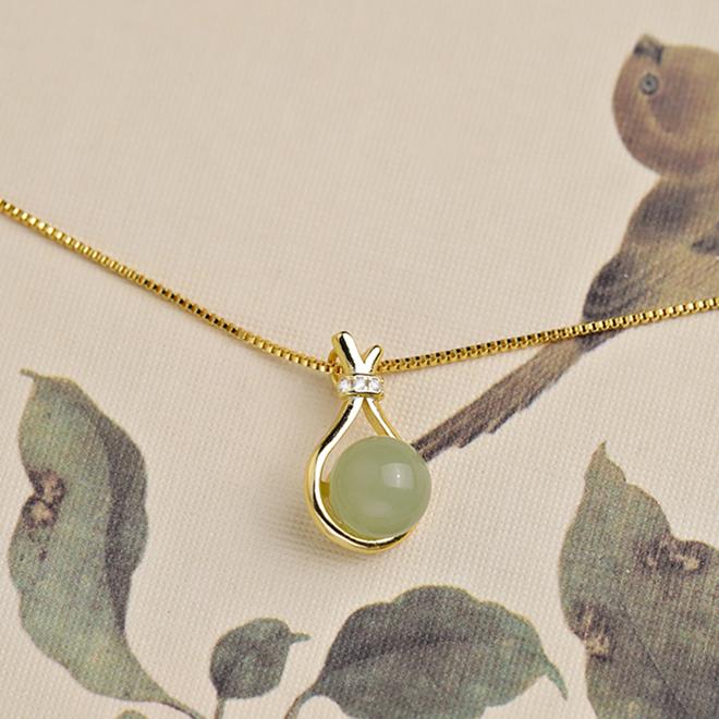 [COD]Kalung Titanium Liontin Bulat Mata Fashion Accesories Wanita Anti Karat Dan Tidak Luntur Hadiah 3