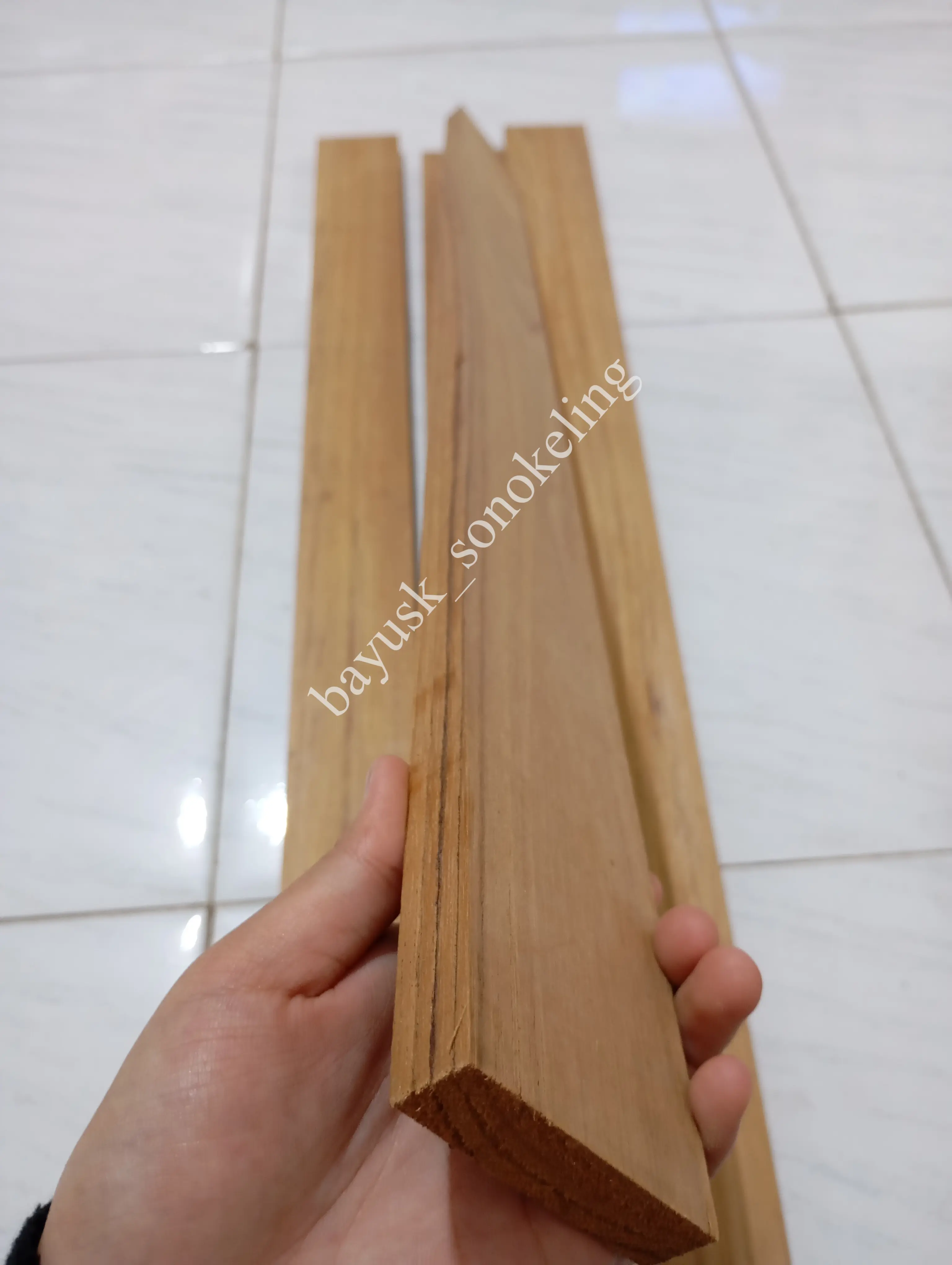 Ready papan kayu jati asli lokal ukuran 1 x 10 x 70 cm bisa custom
