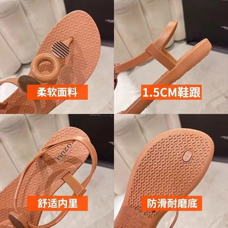 PLK TG1606 Sandal Jepit Tali Wanita/Sandal Pantai Cantik Bohemian Bulat 7
