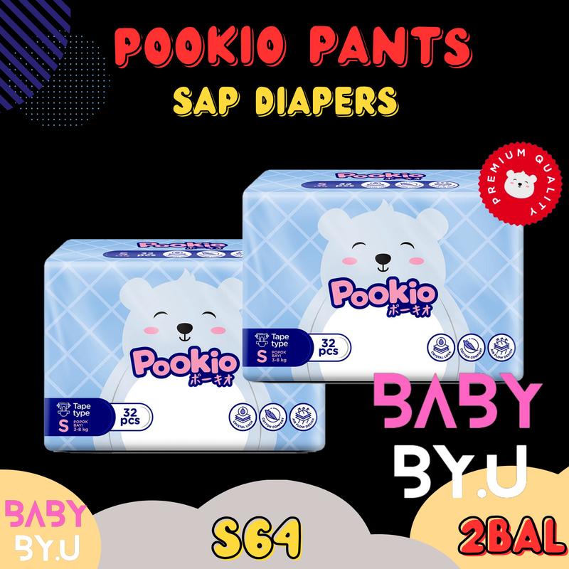 [2BAL] POOKIO SAP DIAPERS PANTS NB/S/M/L/XL 2
