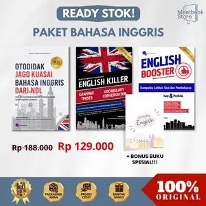 Paket Murah 4 Buku Bahasa Inggris Bestseller (Otodidak Inggris + English Killer + English Booster BONUS Everyday English)