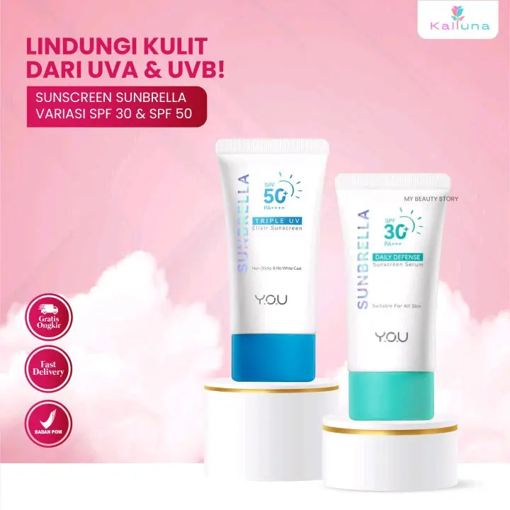 y.o.u sunbrella sunscreen membantu melindungi kulit dari sinar matahari Sunblock