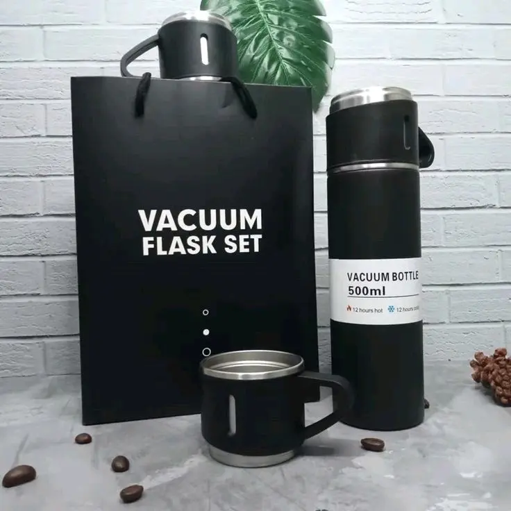 (NO REQUEST) Termos sultan set+ 3 cangkir kualitas premium best seller Vacuum 3