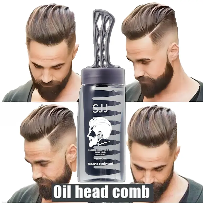 SJJ 2in1 Minyak Rambut Garansi Asli dengan Gel dan Wax untuk Pria Mousse Pomade Haircare & Styling Wangi Mens Sisir Strong Hold Sisir Mousse Pomade Meluruskan hair  wax 1