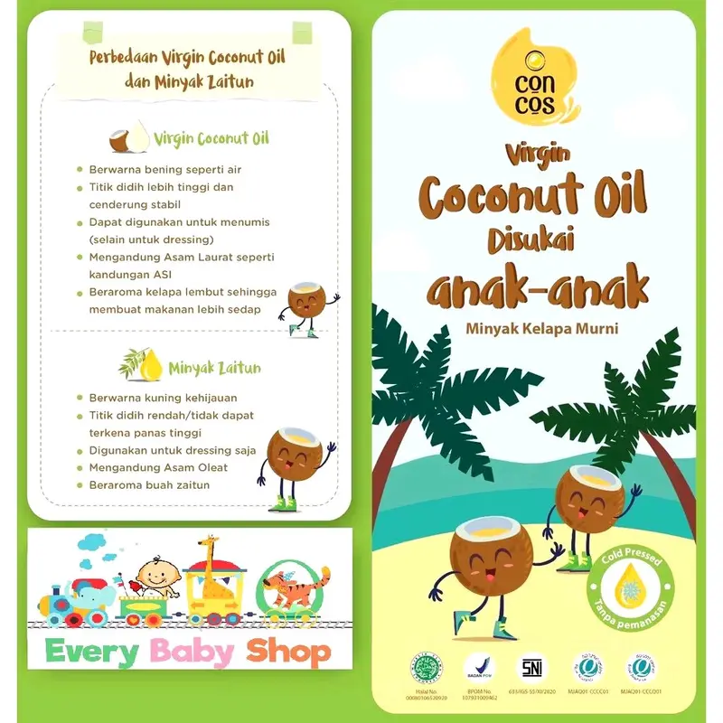 CONCOS VIRGIN COCONUT OIL MINYAK KELAPA MURNI 100ML & 250ML 3