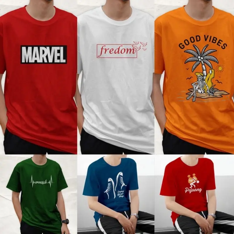 KAOS DISTRO TERMURAH/PAKET 3 KAOS/KAOS PRIA WANITA/KAOSDISTROMURAH 3