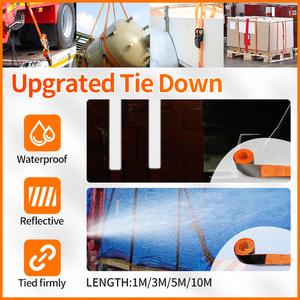 MOGANNA Heavy Duty Truck Strap Waterproof Cargo Lashing Rope Reflective Strap