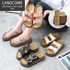 Sendal Selop Wanita Ban Dua 2 Motif Gesper Import Size 36-41 - Shoes Karet Sandal