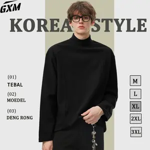 half Turtleneck / longneck sweater rajut pria korean style T-shirt Sweater Pria Atasan Oversize Baju Premium Atasan lengan panjang dewasa Lengan panjang pria dewasa polos