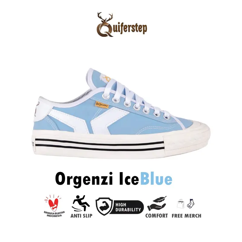 Sepatu Kasual Quiferstep series iceblue original spatu pria wanita sekolah seoatu biru muda sekola original Shoes Casual sneakers sekolah remaja 0
