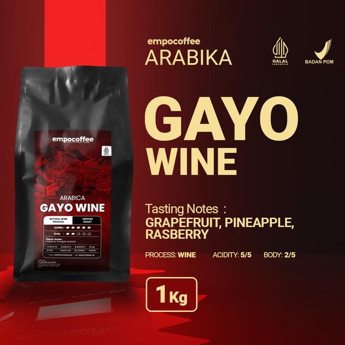Gambar Kopi Arabika Gayo Wine Aceh Sumatra Arabica Coffee Roasted Beans 1 Kg - Biji Kopi dari Empo Coffee Kota Administrasi Jakarta Pusat Tokopedia