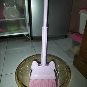 Dejavu Sapu Lantai Mini Sapu Anak-Anak Set Pengki Sekop Sampah Dustpan With Broom Alat Pembersih HSB646
