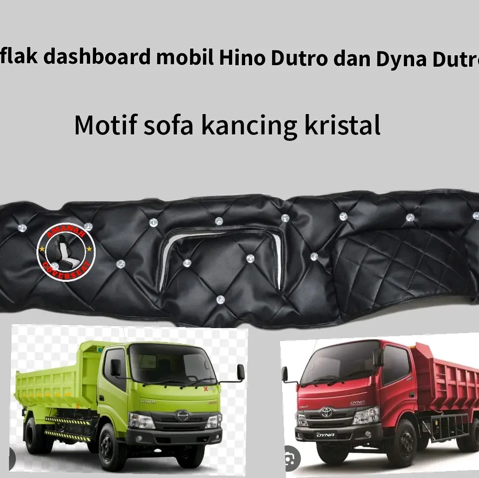 Taflak dashboard mobil Hino dutro dan Dyna dutro model sofa kancing kristal