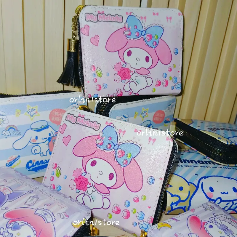 dompet sanrio kuromi melodi cinamoroll dompet oval Karakter Uang kartu 2