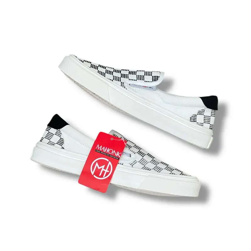 SEPATU MAHONK - Slip On New Arrival Bisa Cod Motif Catur Og Mahonk Full cream 3
