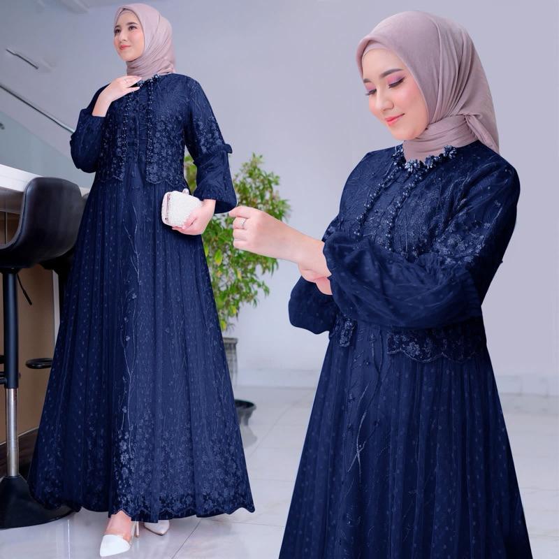 MAXI // GAMIS WANITA RAFIKA 2 UKURAN DPN SLETING (BUSUI) Muslim, Mewah 7