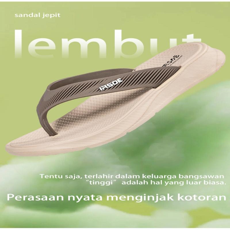 Product Introduction of IRSOE Sandal jepit modis terbaru untuk pria dan wanita, nyaman dan anti air anti slip sandal pria sepatu cowok keren sandal selop pria Sendal Karet 2