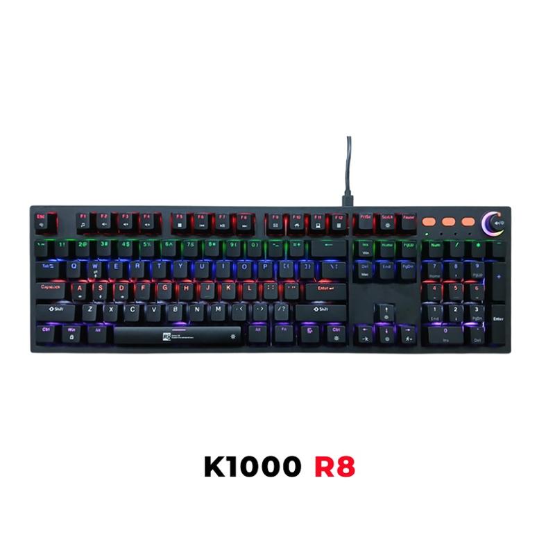 Hàng chinh hǎng 100% Keyboard R8 K1000 phím cơ led chính hãng. Bàn phím R8…