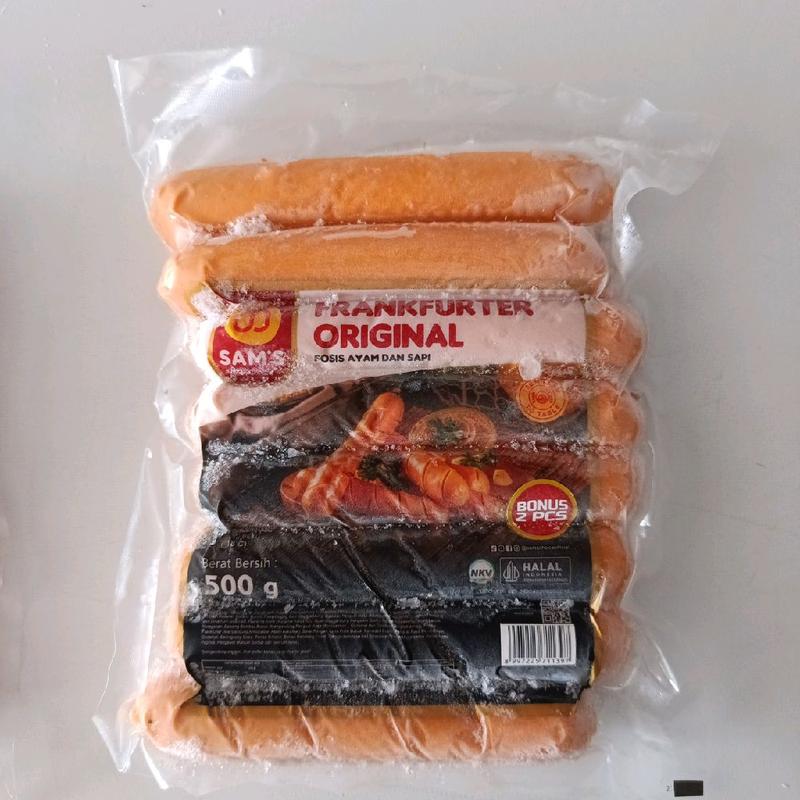 Sam's Choice Sosis jumbo Ayam &Sapi Kemasan 500g ISI 8 BIJIFrozen Food ...