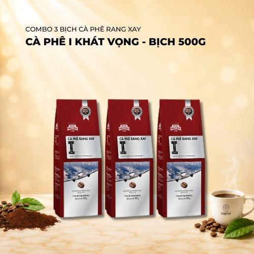 [COMBO 3 GÓI] Cà Phê Rang Xay Chữ I (Khát Vọng) Trung Nguyên Legend Gói 500gr - Pha Phin, Hương Vị Đậm Đà