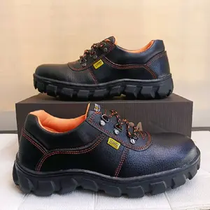 terbaru promo sepatu safety proyek gedorca ujung besi anti selip 36-45 safety pendek tali/ kerja cocok untuk kerja PT dan kerja lapangan Boots Karet Shoes Pria Hitam xl z20 hitam sepatusafety Sepatu Slip