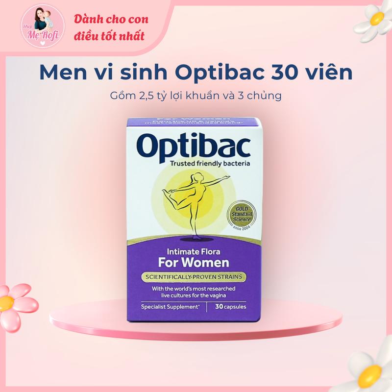 Optibac Tím men vi sinh sản phẩm hỗ trợ sức khoẻ cho nữ giới 30 viên và 90 viên - Mẹ Rofi