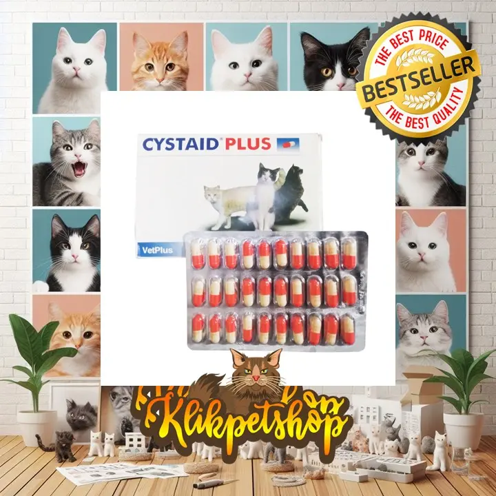 Cystaid Plus Urinary Tract Vetplus Per 1 kapsul Suplemen Obat Sakit Pipis Berdarah / Susah Kencing / Kemih FUS / FLUTD Kucing & Anjing (1 KAPSUL) 0