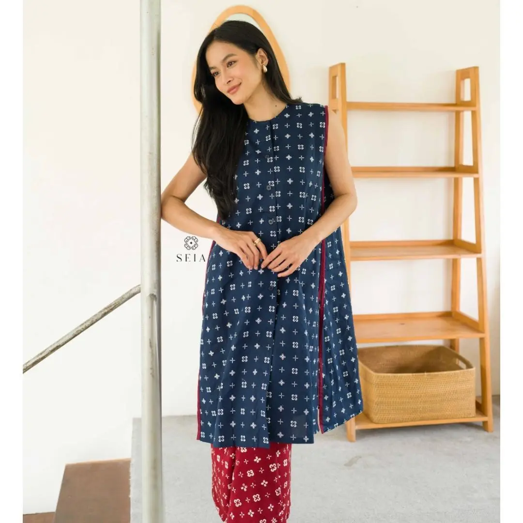 S E I A | SEHASTA LONG VEST BATIK