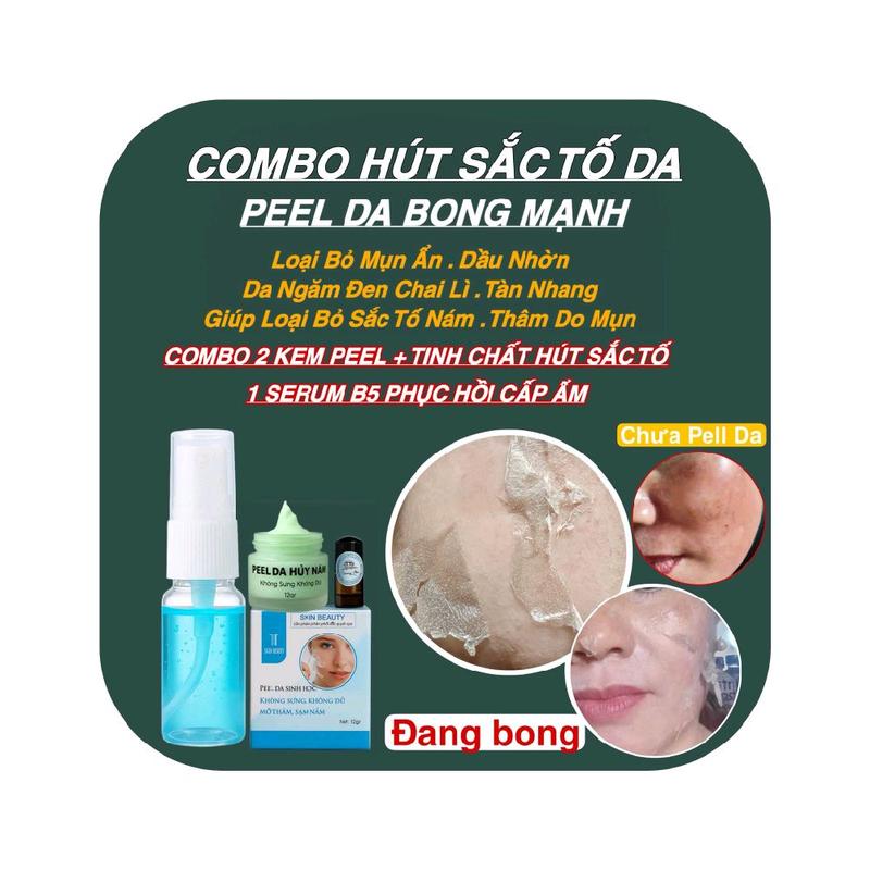 Kem peel da bong mạnh kèm tinh chất chấm tàn nhang sẹo rỗ