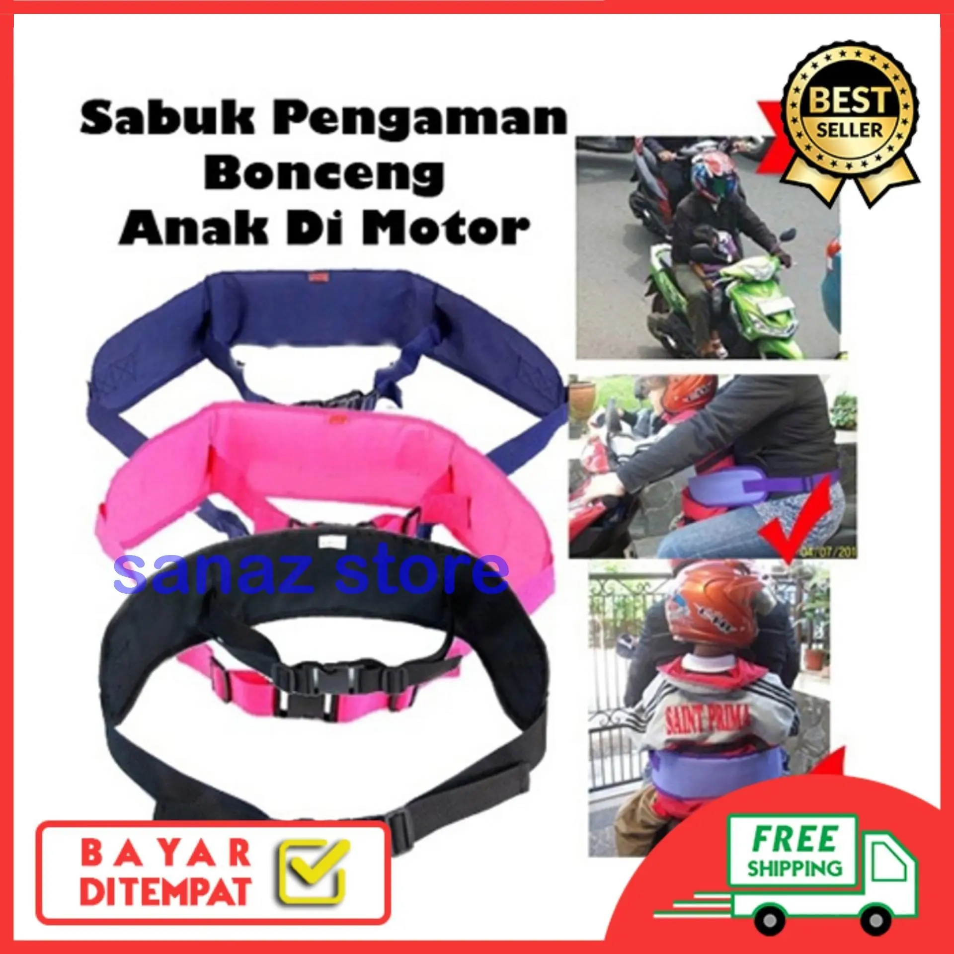 Sabuk Bonceng Anak Terbaik: Aman & Nyaman untuk Si Kecil!  Temukan Sabuk Bonceng Berkualitas untuk Perjalanan Motor yang Aman dan Menyenangkan