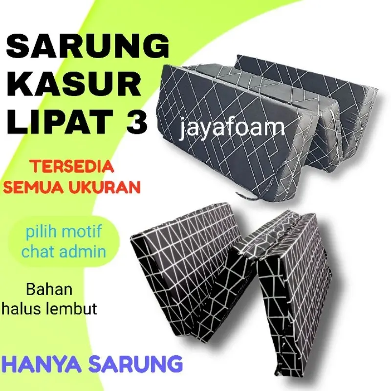 sarung kasur lipat 3 inoac royal foam sarung busa resleting tersedia semua ukuran