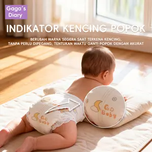 [1 ball]Gaga's Diary  newborn bayi popok promo hari ini  murah  official store  diapers pants 1 lusin Popok Bayi Anti Ruam Haem Free Absorpsi Besar Tahan Lama