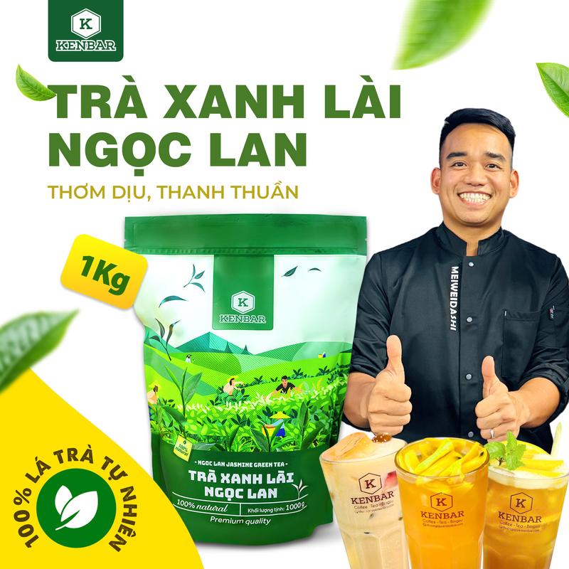 Trà Xanh Lài Ngọc Lan KENBAR 1KG - Pha Trà Chanh Trà Kem Sữa Trà Trái Cây Trà Chanh Giã Tay