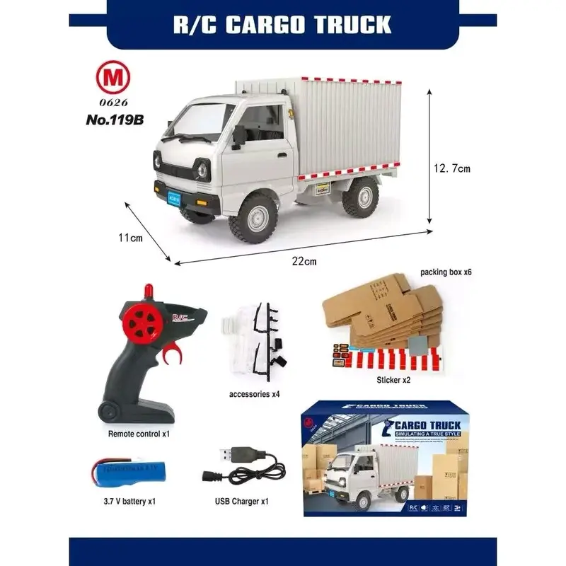 Mainan anak rc truck cargo suzuki carry 1:16 mainan anak remot control 3