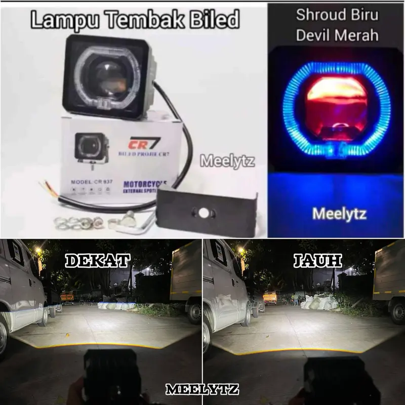 CR7 CR937 - Lampu Tembak Biled Matrix X1 Waterproof CR7 High Low Putih Premium Terbaru 0