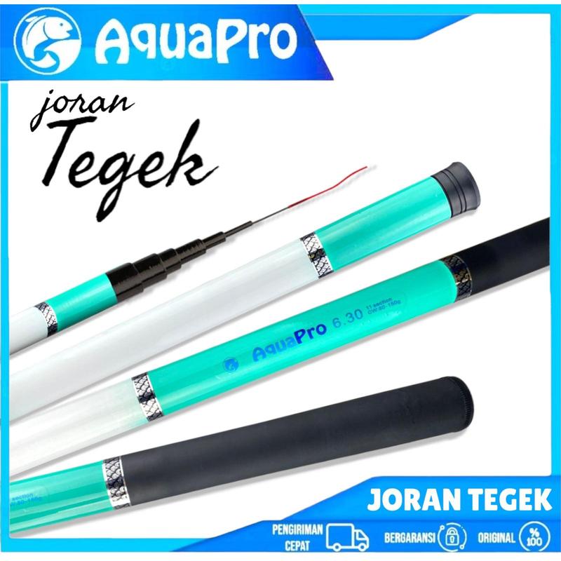 Aquapro - Joran Tegek Lentur Ukuran Panjang 1.80M-6.30M Kualitas Tinggi Super Ringan Serat Kaca Keras Tangan Pancing Portabel Teleskopik High Quality Produk Alat pancing Ikan 0