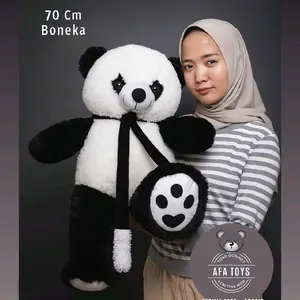 Boneka Panda Kombinasi XL 70 CM Telapak Syal Set Hadiah Toys Dolls