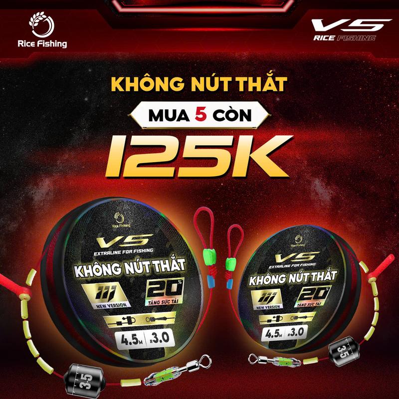 Trục câu không nút thắt RICE FISHING loại bỏ nút thắt 2 đầu tăng sức tải phiên bản 2025 DC-26