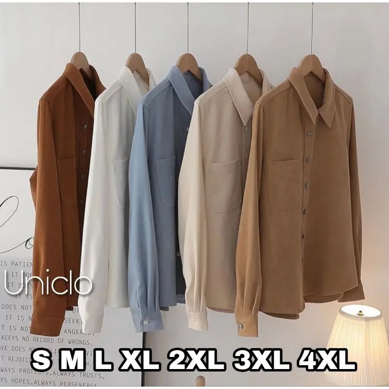 Premium Series Kemeja UNICLO Big Size Ukuran Size S M L XL 2XL 3XL 4XL XXL XXXL XXXXL 2L 3L 4L 5L Atasan Blouse Wanita Jumbo Atasan Big Size Kemeja Kerja Korea Over Size