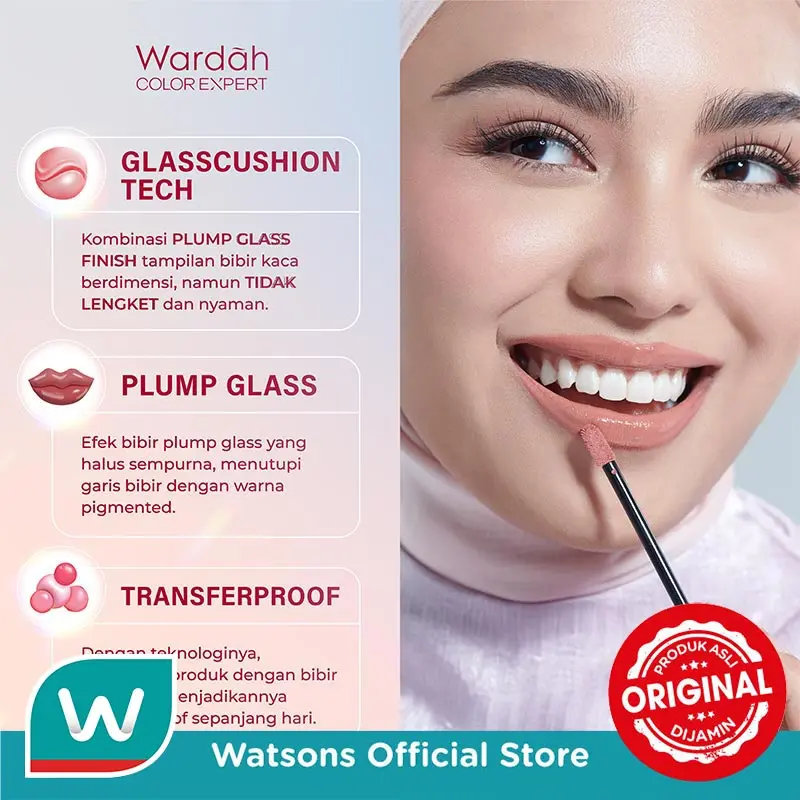 Wardah Glasting Liquid Lip 12 Shine Sorbet 3.5g 2