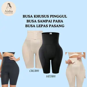 new! READY STOK! Busa Pinggul-Paha LEPAS PASANG, Busa Pinggul, Busa Paha, Bahan Seamleass. busa pinggul paha dengan 2 pilihan dengan 3Level pengait pada bagian depan / highwaist tanpa pengait