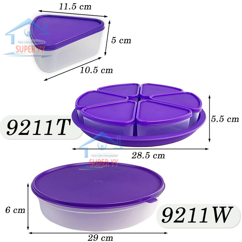 Plastic 7 PCS Candy Set【9211T】【9211W】【6 pcs Triangle Container - TikTok ...