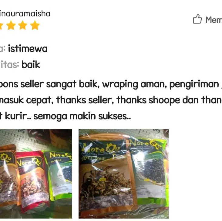 Promo Paket Hemat NoreQu Crispy Seaweed All Varian Nori 5