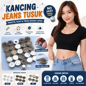 MRC - COD Kancing Jeans Logam Tusuk Simple Adjustable Kancing Celana Jeans Model Bisa Dilepas Detachable Waist Button Tanpa Dijahit Murah (BELI LOKAL)